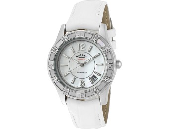 $295 off Rotary Women's Swarovski Crystal Mother of Pearl Watch