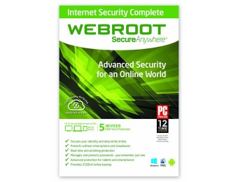 Free Webroot SecureAnywhere Internet Security Complete 5PC