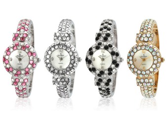 76% off Peugeot Crystal Studded Women's Bangle Watches