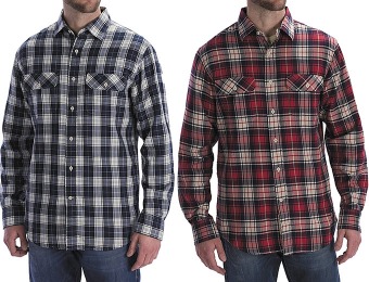 $115 off Worn Denim Jersey-Lined Men's Flannel Shirt, 2 Colors