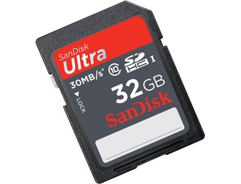 69% off SanDisk Ultra 32GB SDHC UHS-I Class 10 Memory Card