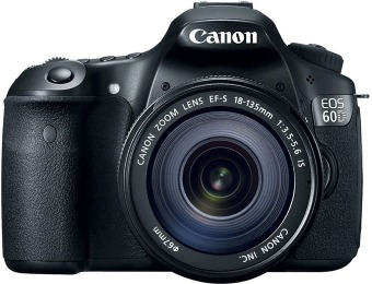 $200 off Canon EOS 60D 18MP CMOS Digital SLR Camera with Lens