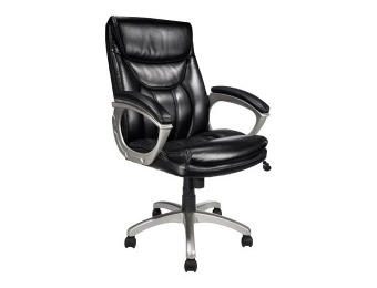 $100 off TUL EC 600 Black Leather Executive Chair