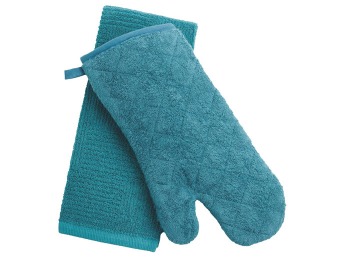 $11 off Kane Home Oven Mitt and Dish Towel Set, 3 Styles