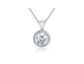 $949 off 1 Cttw Certified Diamond Pendant w/ 14K White Gold Chain