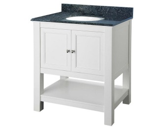 $280 off Foremost Gazette 30" Vanity in White with Granite Top