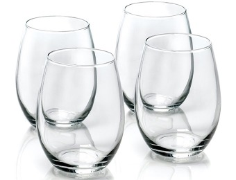 83% off Anchor Hocking 15-Ounce 4-Piece Stemless Wine Glass Set
