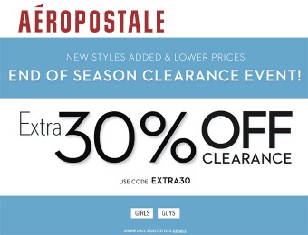 Extra 30% off Clearance: Discounts already up to 72% off before code