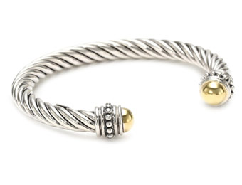 75% Off Sterling Silver Twist Cable Cuff Bracelet