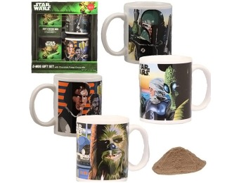 50% off Star Wars 2 Mug Gift Set with Hot Cocoa Mix, 4 pc