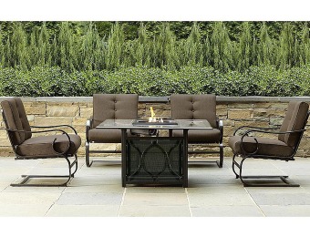 $445 off Grand Resort Smoky Hill 5pc Gas Firepit Patio Furniture Set