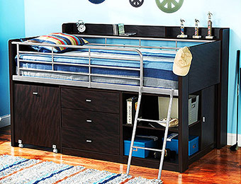 Extra $60 off Charleston Storage Loft Bed with Desk (5 colors)