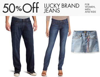 50% off Lucky Brand Jeans Denim for Women, Men & Kids