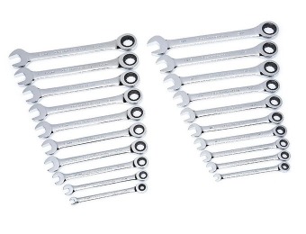 50% off GearWrench 20PC Combo Ratcheting Wrench Set, SAE/MM