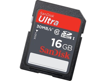68% off SanDisk Ultra 16GB SDHC Class 10 Memory Card