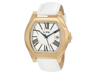 85% off A_Line 80008-YG-02-WH Adore Leather Women's Watch