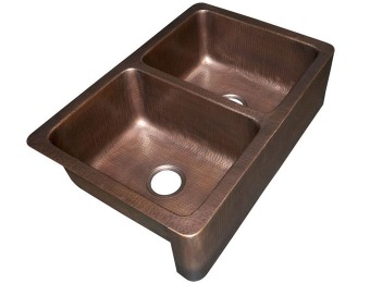 39% off Ecosinks K2A-1005ND Copper Double Bowl Kitchen Sink
