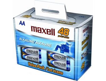 50% off Maxell 48-Pack AA Alkaline Batteries