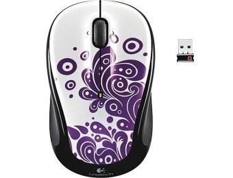 70% off Logitech M325 Wireless Laser Mouse, Purple Swirls