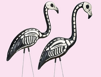 Extra 31% off Skel-A-Mingo Pair (Skeleton Yard Flamingos)