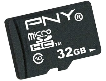 73% off PNY 32GB High Speed microSDHC Class 10 Memory Card
