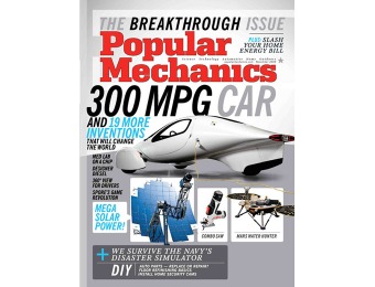 81% off Popular Mechanics Magazine Subscription, $7.99 / 10 Issues