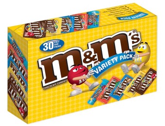 40% off M&M's Full Size Variety Pack, 30 ct