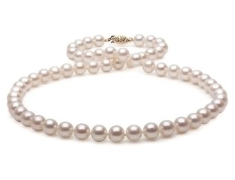 $1,233 off The Pearl Outlet 18" 14k Gold 7-8mm AA+ Pearl Necklace