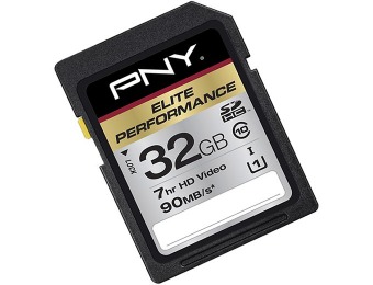 $110 off PNY Pro Elite Plus 32GB High Performance SDHC Card