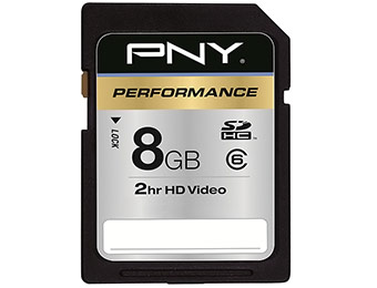 Extra 83% off PNY 8GB SDHC Speed Class 6 Memory Card