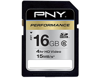 Extra 80% off PNY 16GB SDHC Speed Class 6 Memory Card