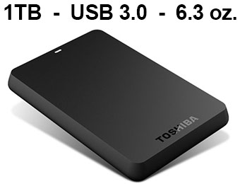 41% off Toshiba Canvio 1TB USB 3.0 Portable Hard Drive