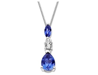 67% off 1.75 ct Ceylon Sapphire Pendant with Diamond