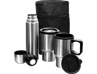 78% off Travel Mug with Thermo Set and Carrying Case
