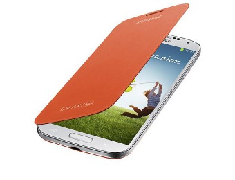 50% off Samsung Galaxy S4 Flip Cover Folio Case (Orange)