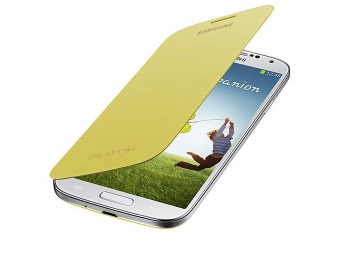 50% off Samsung Galaxy S4 Flip Cover Folio Case (Yellow)
