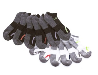 75% off 12-Pack: HEAD Moisture-Wicking No-Show Athletic Socks