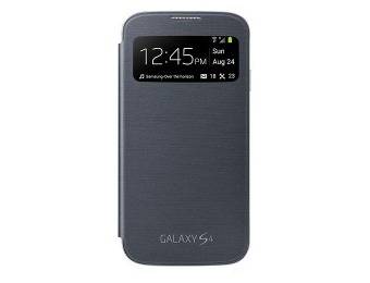 75% off Samsung Galaxy S4 S-View Flip Cover Folio Case (Black)