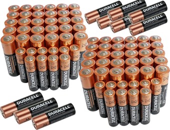 58% off 100-Pack: Duracell Alkaline Batteries, 80 AA & 20 AAA