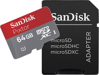 $60 off SanDisk Pixtor 64GB microSDHC Class 10 Memory Card