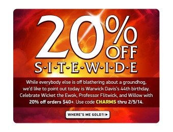 Save an Extra 20% off Orders of $40+ at ThinkGeek.com