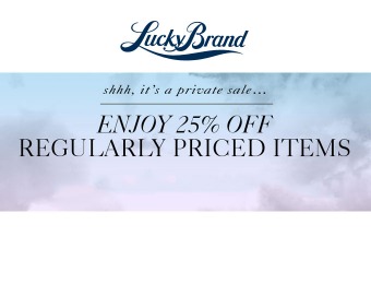 25% off Regularly Price Items at Lucky Brand