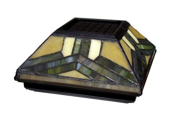 30% off 6 in. x 6 in. Stained Glass Solar Post Cap