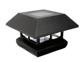 35% off 4" x 4" Black Plastic Square Solar Panel Post Cap (4-Pack)