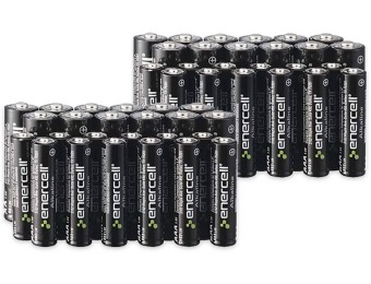 50% off 48-Pack: Enercell Alkaline Long-Life Batteries 24 AA + 24 AAA