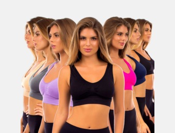 67% off 6-Pack Seamless Padded Comfy Sports Bra