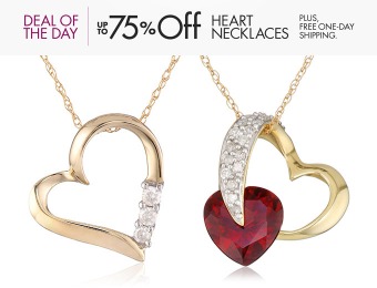 Up to 75% off Heart Necklaces + Free 1-Day Shipping