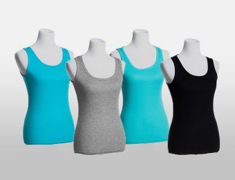 62% off 4-Pack Grip Intimates Ribbed-Cotton Tanks