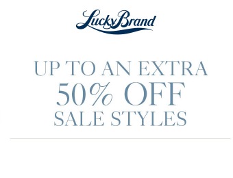 Up to an Extra 50% off Sale Styles at Lucky Brand