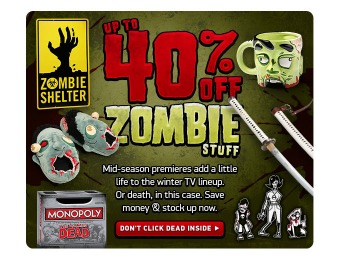 Extra 40% off Zombie Gear At ThinkGeek